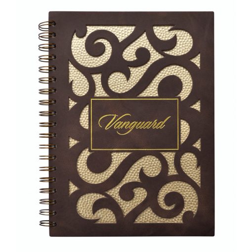 7" x 10" Venetian Curves Leather Spiral Journal Notebook