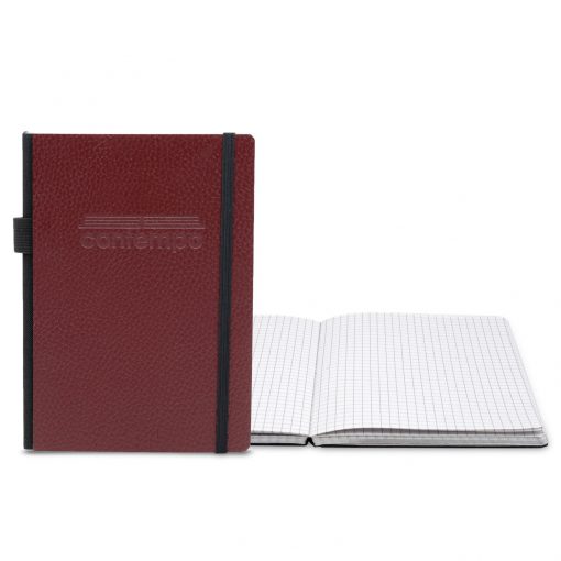 Contempo Bookbound Leather Cover Journal 5" x 7" with Matching Flat Elastic Closure
