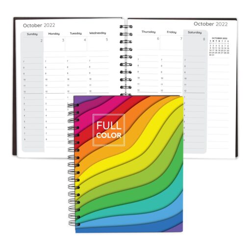 Full Color Spiral Weekly Planner notebook 7" x 9"