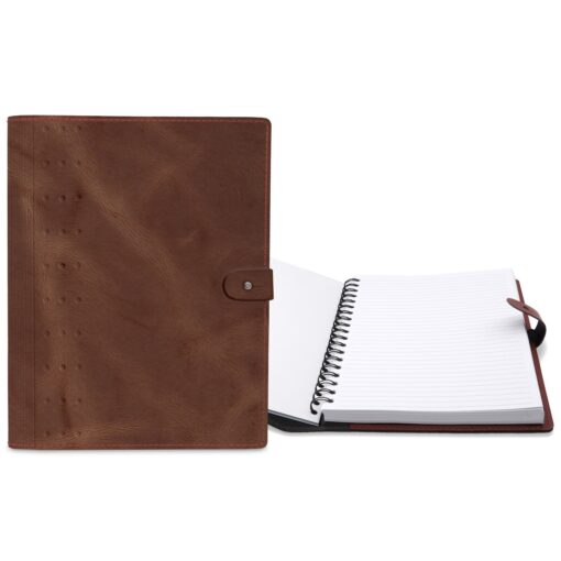 7" x 10" Madison Avenue Leather Spiral Slip-in Refillable Journal Notebook-10