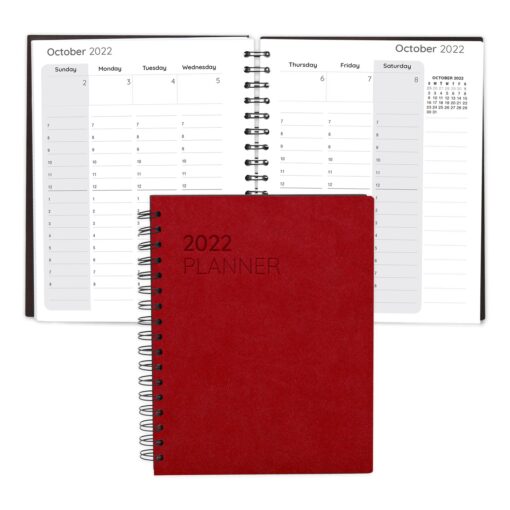 Boardroom Faux Leather Spiral Weekly Planner Notebook-9