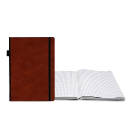 Contempo Bookbound Leather Cover Journal with Matching Color Flat Elastic Closure-5