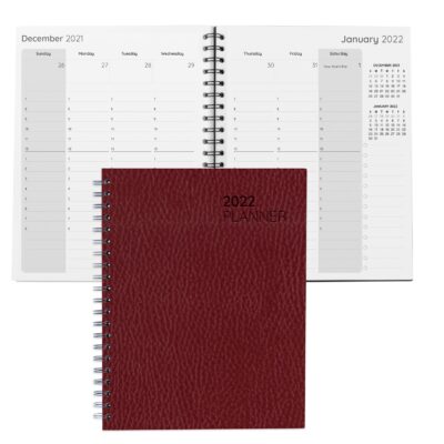 Leather Spiral Weekly Planner 8.5" x 11"-1