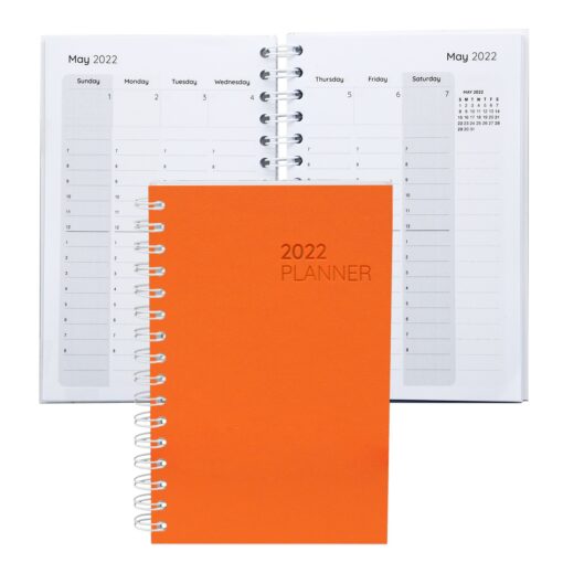 Senzabrite Faux Leather Spiral Weekly Planner Notebook-6