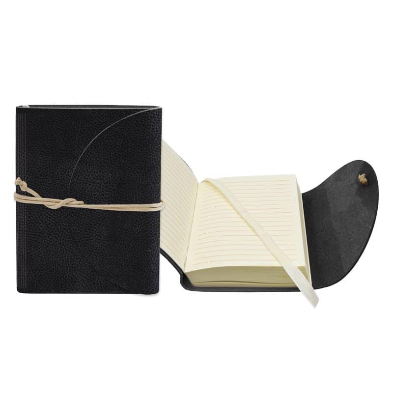 Custom 3" x 4" Leather Perfect Flap Book Bound Journal - 4
