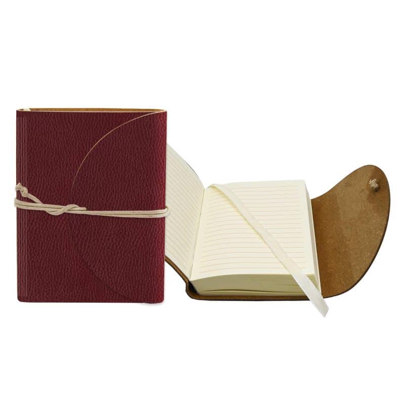 Custom 3" x 4" Leather Perfect Flap Book Bound Journal - 5