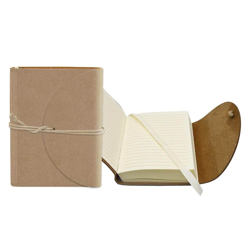 Custom 3" x 4" Leather Perfect Flap Book Bound Journal - 7