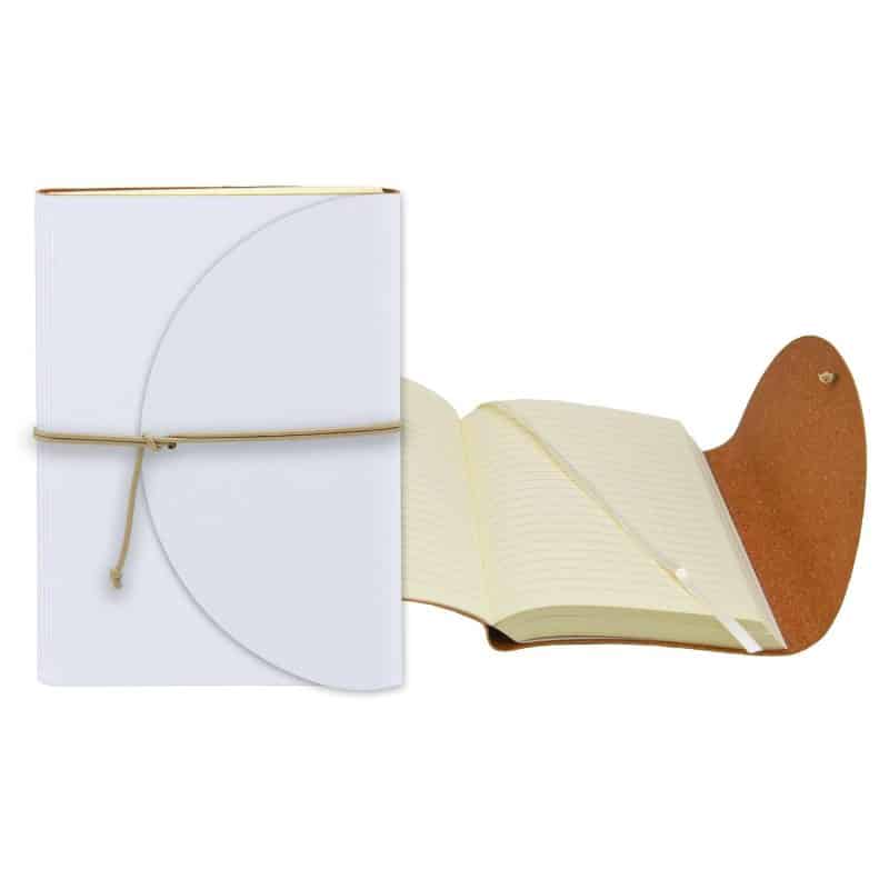 Custom 4.75" x 6.75" Leather Perfect Flap Book Bound Journal - 9