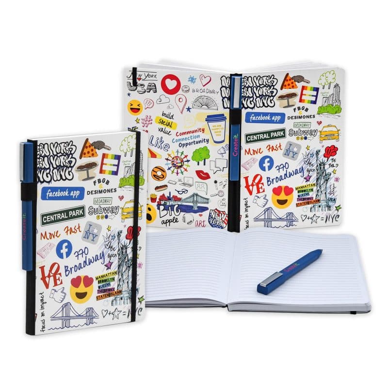 Custom 5" x 7" Contempo Full Color Book Bound Journal - 2