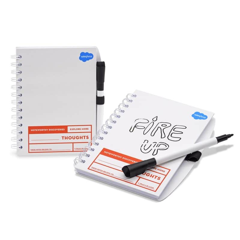 Custom 5" x 7" Dry Erase Spiral Journal - 2