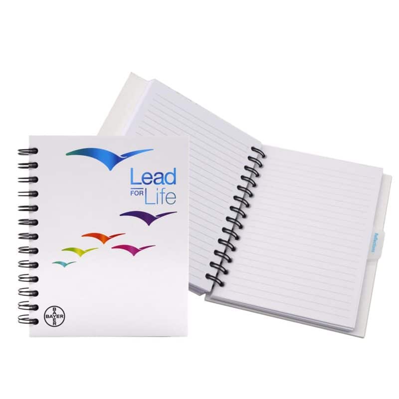 Custom 5" x 7" Full Color Laminated Spiral Journal - 1