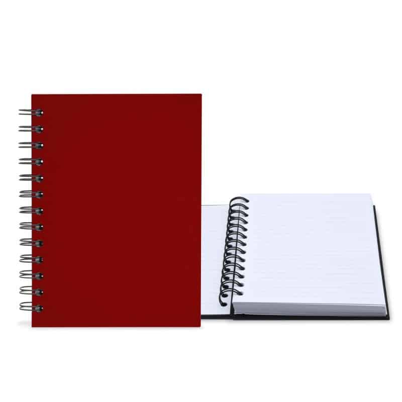 Custom 5" x 7" Premium Leather Spiral Journal - 6
