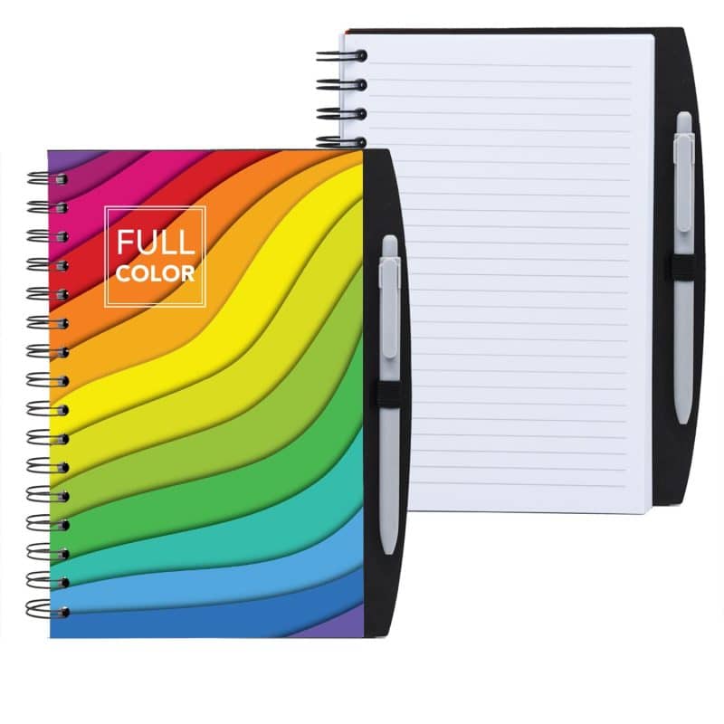 Custom 5.25" x 8.25" Spiral Journal with Pen - 4