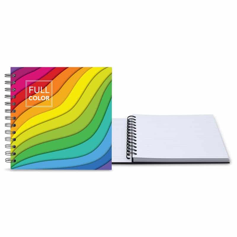 Custom 7" x 7" Full Color Laminated Spiral Journal - 1