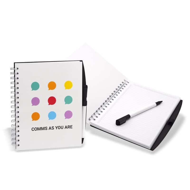 Custom 7" x 9" Dry Erase Spiral Journal - 1