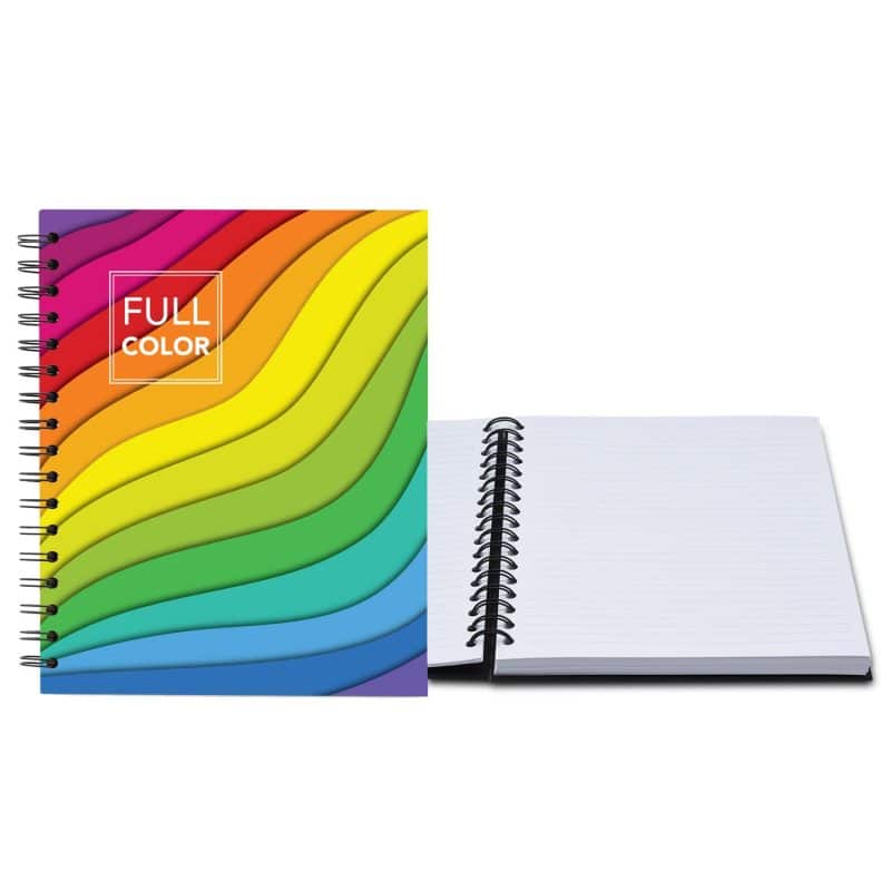Custom 7" x 9" Full Color Laminated Spiral Journal - 1