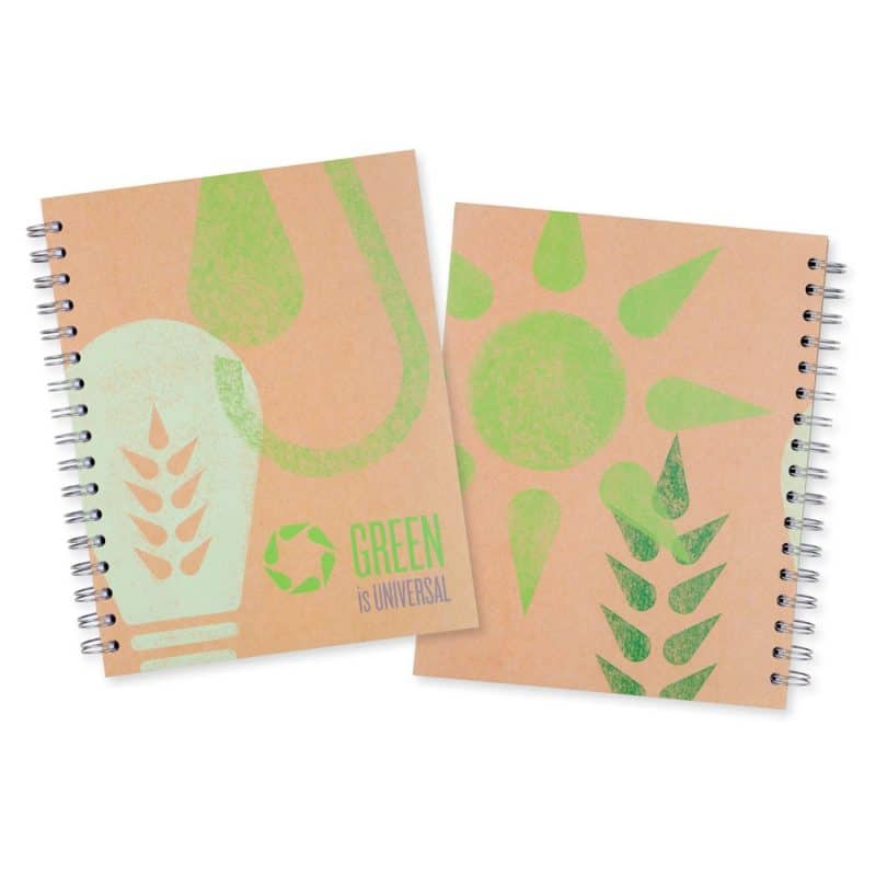 Custom 7" x 9" Full Color Laminated Spiral Journal - 2