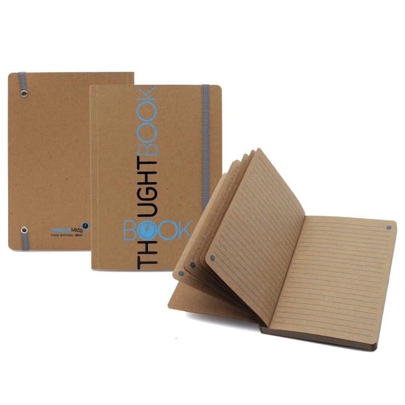 Custom 7" x 9" Recycled Kraft Perfect Bound Journal - 2
