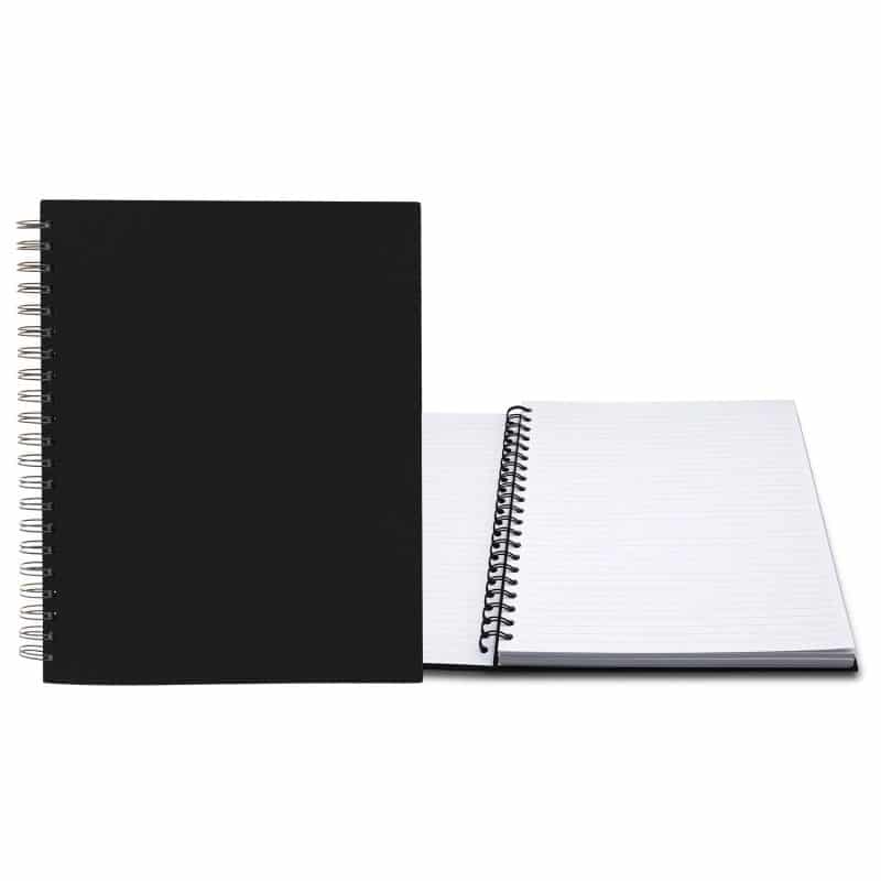 Custom 8.5" x 11" Premium Leather Spiral Journal - 1
