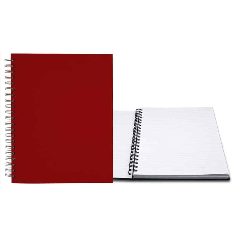 Custom 8.5" x 11" Premium Leather Spiral Journal - 5