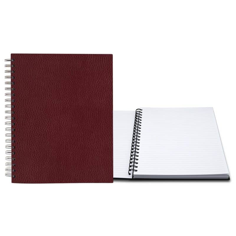 Custom 8.5" x 11" Premium Leather Spiral Journal - 9