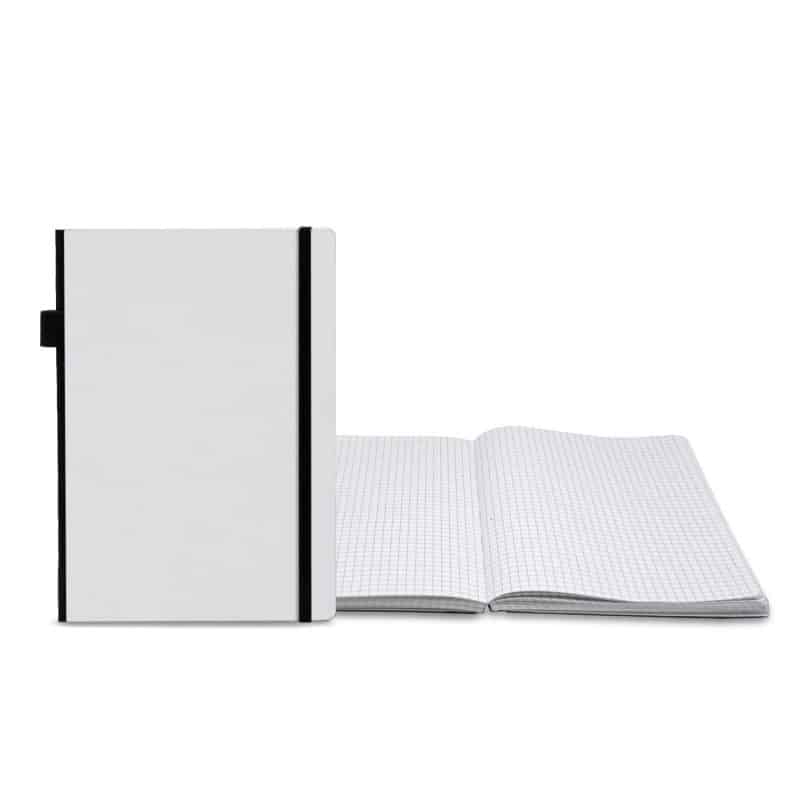 Custom Contempo Bookbound Leather Cover Journal with Matching Color Flat Elastic Closure - 1