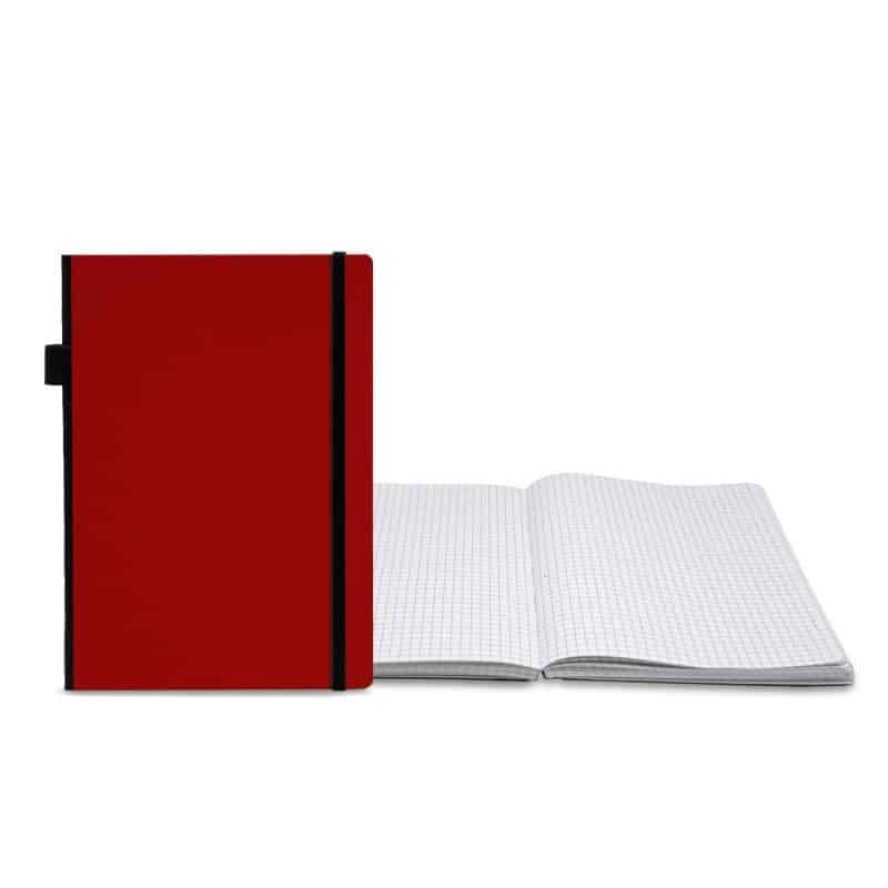 Custom Contempo Bookbound Leather Cover Journal with Matching Color Flat Elastic Closure - 6