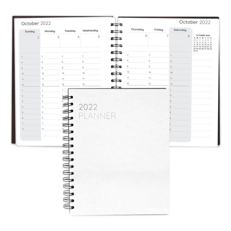 Custom Full Color Spiral Weekly Planner notebook 7" x 9" - 1