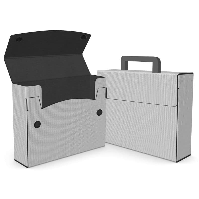 Custom Large Portfolio Briefcase Style w/ Elastic (13"x12"x4") - 4