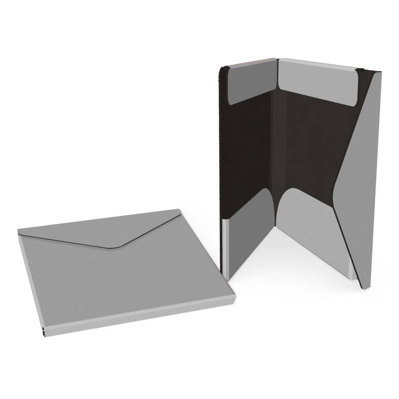 Custom Portfolio 2 Pocket Folder w/ Snap or Velcro (10"x12"x1.125") - 7