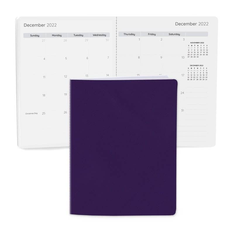 Custom Senzabrite Faux Leather Commuter Monthly Planner - 7