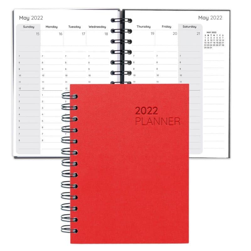 Custom Senzabrite Faux Leather Spiral Weekly Planner - 2