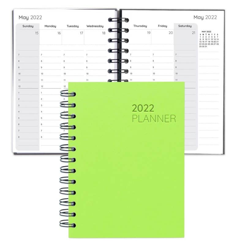 Custom Senzabrite Faux Leather Spiral Weekly Planner - 3