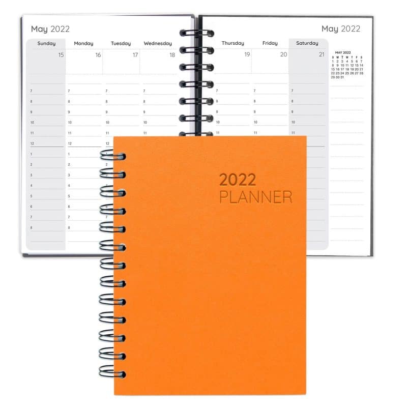 Custom Senzabrite Faux Leather Spiral Weekly Planner - 4