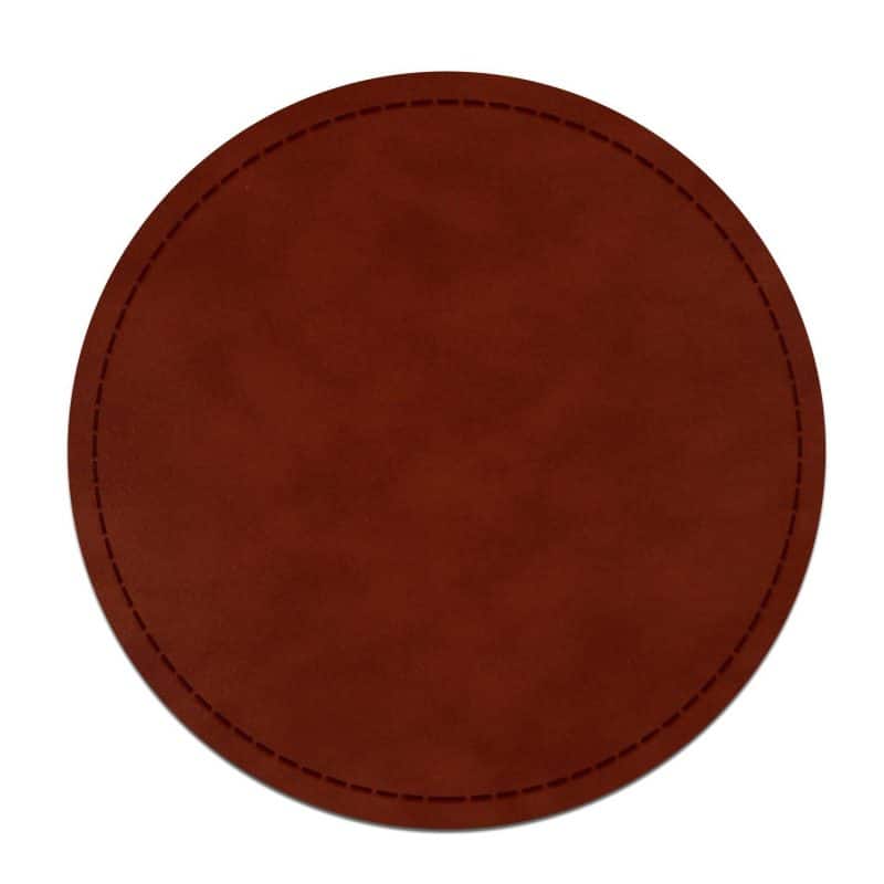 Custom Classic Round Leather Coasters - 2