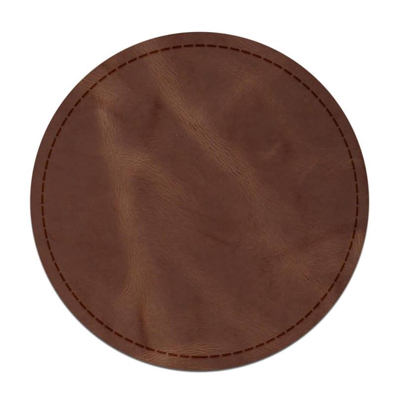 Custom Classic Round Leather Coasters - 8