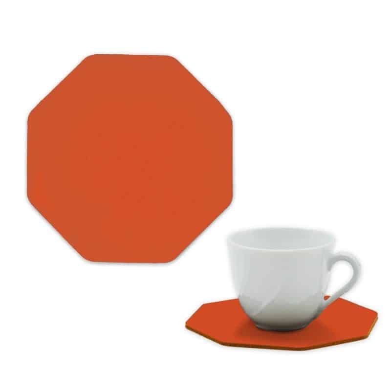 Custom Modern Octogonal Leather Coasters - 4
