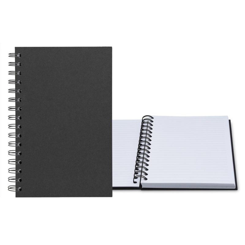 Custom 5.25" x 8.25" Premium Leather Spiral Journal - 4