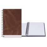 Custom 5.25" x 8.25" Premium Leather Spiral Journal - 8