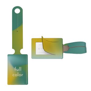 Custom Modern Full Color Leather Luggage Tag